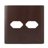 Placa 4x4 2 Tomadas - Novara Marrom Fosco